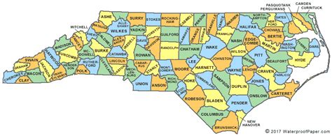 Map Of North Carolina Counties Free Printable Maps Map Of North Carolina Counties Free Printable Maps