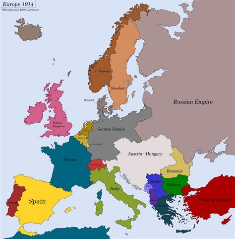 Unveiling Europe's Past: A Pre-WW1 Map
