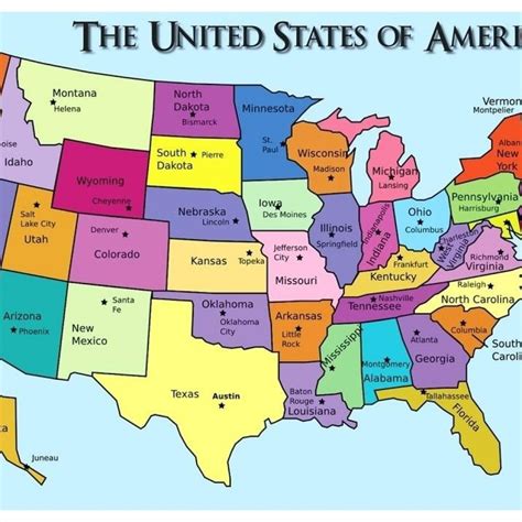 Map Of Usa States And Capitals Printable Map Of Usa Map Of Usa States And Capitals Printable Map Of Usa