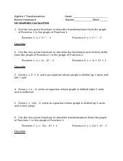 Mastering Algebra I Graph Transformations Equations Course Hero Mastering Algebra I Graph Transformations Equations Course Hero