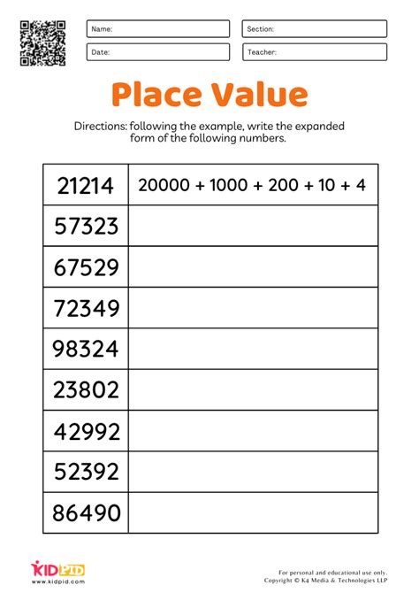 Math Expanded Form Worksheets For Grade 4 Kidpid Math Expanded Form Worksheets For Grade 4 Kidpid