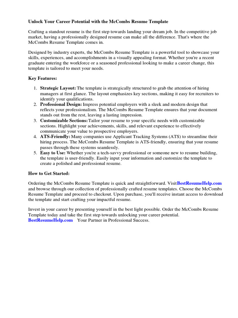 Mccombs Resume Template Executive Resume Samples All Experience Mccombs Resume Template Executive Resume Samples All Experience