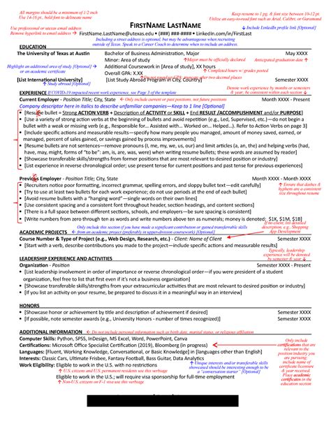 McCombs Resume: A Winning Formula McCombs Resume: A Winning Formula