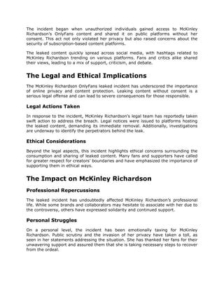 Mckinley Richardson Onlyfans Leaked Incident An In Depth Overview Docx Mckinley Richardson Onlyfans Leaked Incident An In Depth Overview Docx