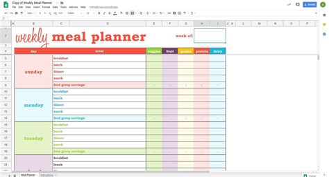 5 Ways to Master Meal Prep with Google Sheets