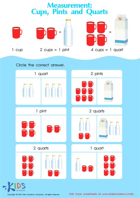 Measurement For Kids Capacity Cups Pints And Quarts Part 2 Kids Measurement For Kids Capacity Cups Pints And Quarts Part 2 Kids