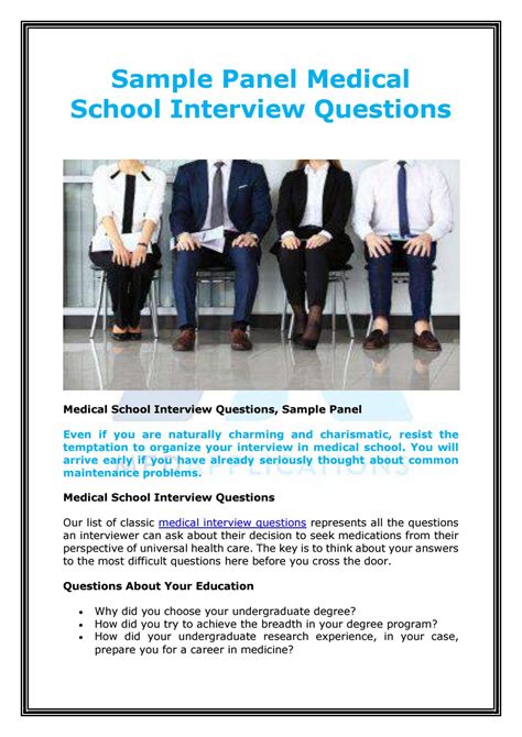 Top 10 Medical School Interview Questions