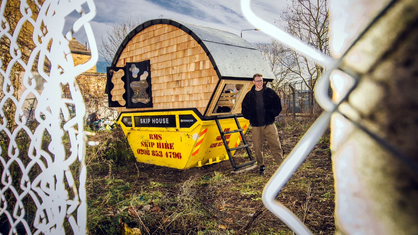 Meet The Artist Living In A Skip To Make Statement About London S Rent Prices Uk News Sky News