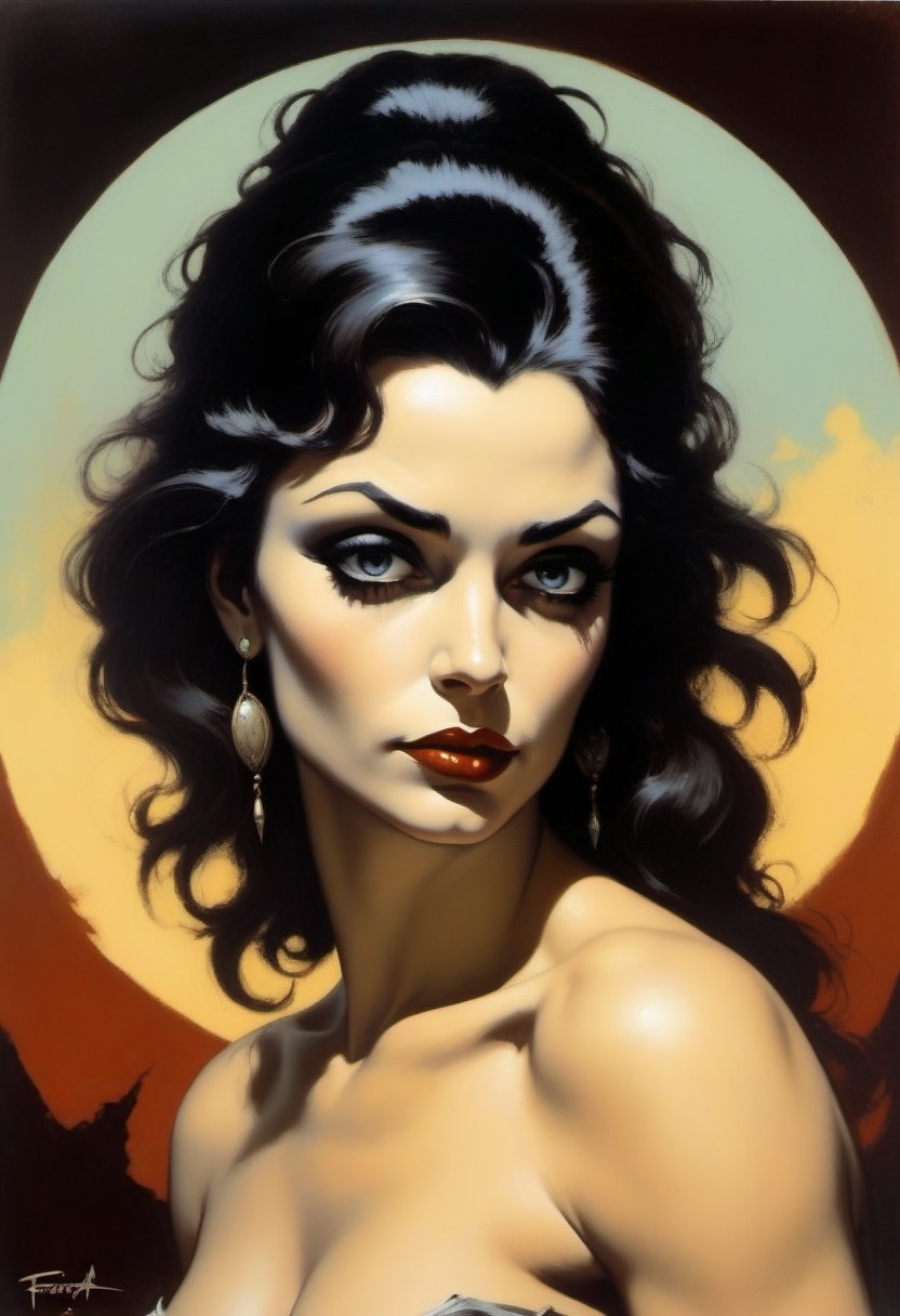 Mona Azar In Frank Frazetta Color Palette Stable Diffusion Online Mona Azar In Frank Frazetta Color Palette Stable Diffusion Online