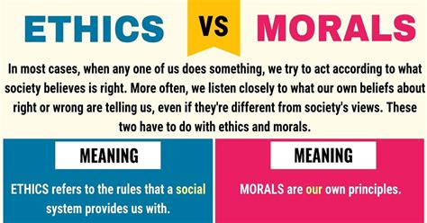 Morals and Ethics: The Ultimate Guide
