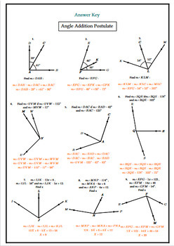 Naming And Classifying Angles Angle Addition Postulate Worksheets Naming And Classifying Angles Angle Addition Postulate Worksheets