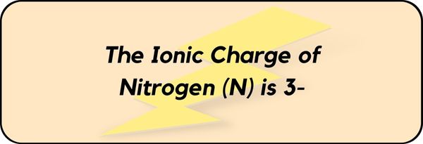 Nitrogen Ion Charge Nitrogen Ion Charge