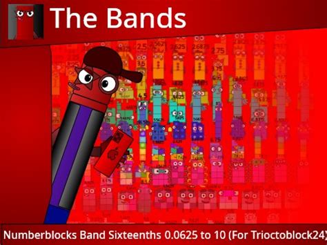 Numberblocks Band Sixteenths 0 0625 To 10 For Trioctoblock24 Numberblocks Band Sixteenths 0 0625 To 10 For Trioctoblock24