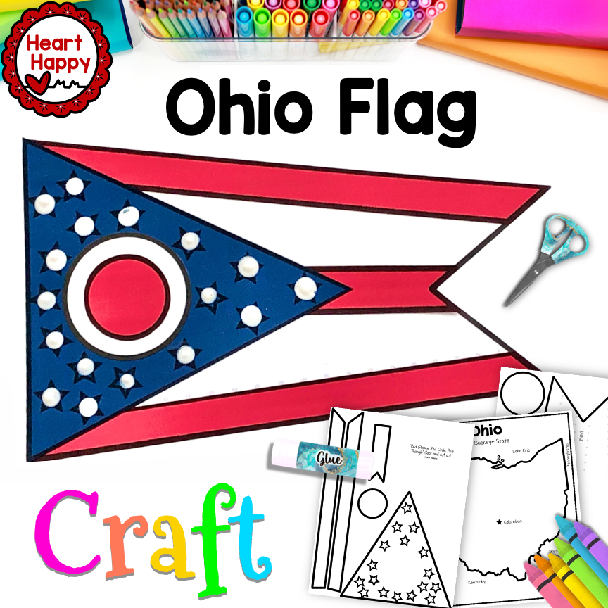 Ohio State Flag Craft Ohio State Symbols Made By Teachers