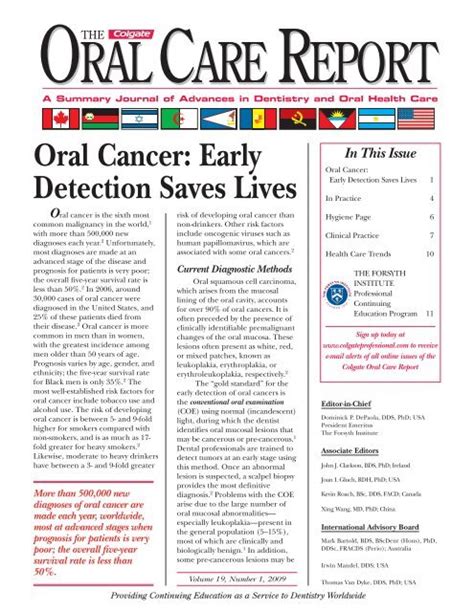 Oral Cancer Early Detection Saves Lives Colgate Professional Oral Cancer Early Detection Saves Lives Colgate Professional