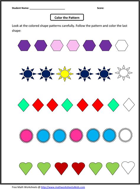 Pattern And Sequences Math Worksheets Pattern And Sequences Math Worksheets