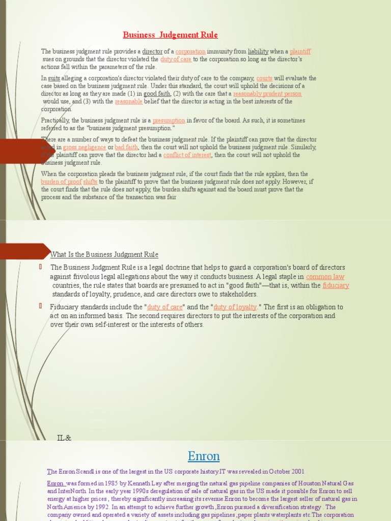 Pdf The Business Judgment Rule Part 2 Pdf The Business Judgment Rule Part 2