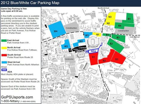 Parking Plans: Penn State Football 2024
