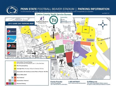 Penn State Parking Lot Map