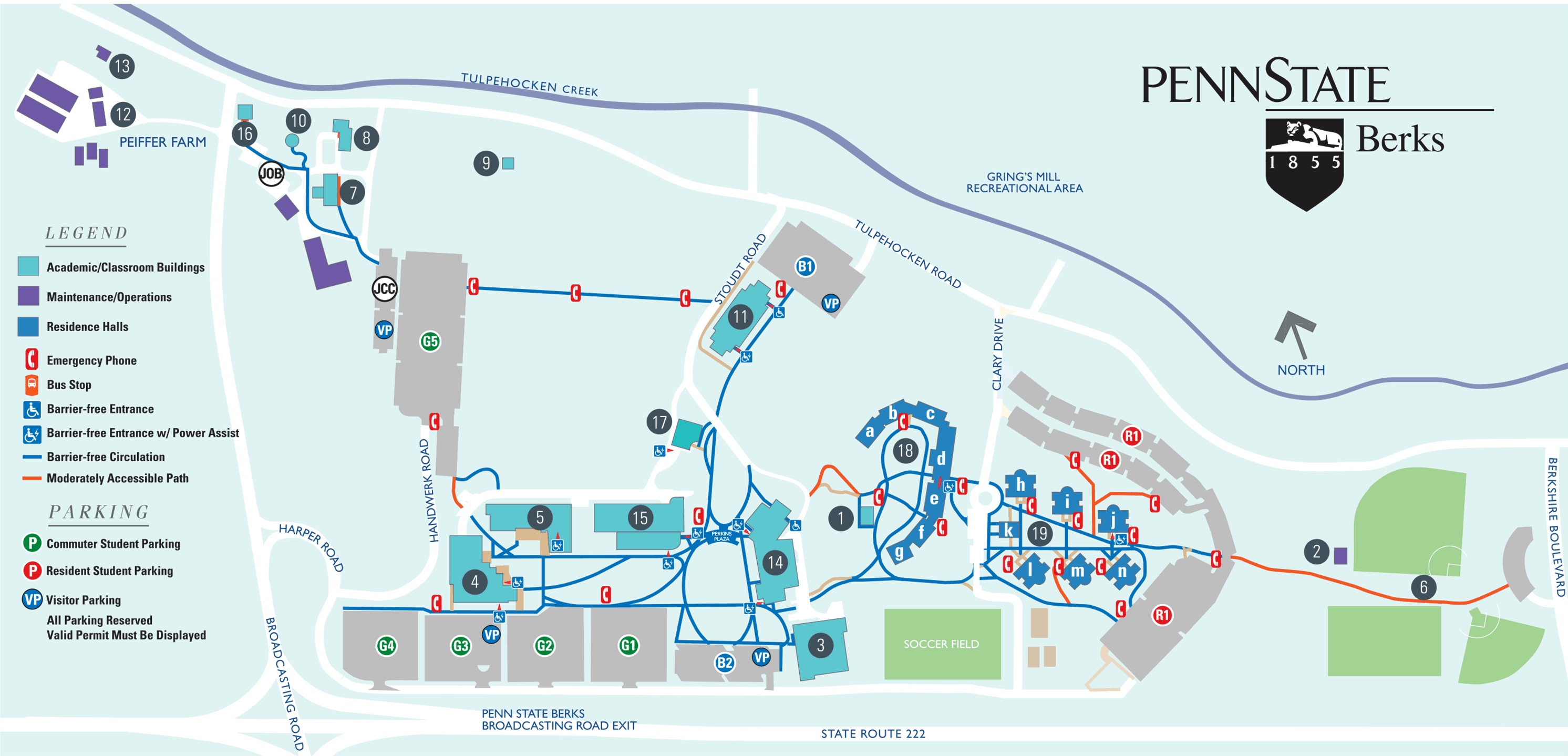 Penn State University Campus Map Penn State University Campus Map