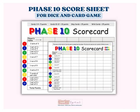 Phase Ten Score Card Phase Ten Scoresheet Phase Ten Score Pads Printable File Pdf Phase Ten Score Card Phase Ten Scoresheet Phase Ten Score Pads Printable File Pdf