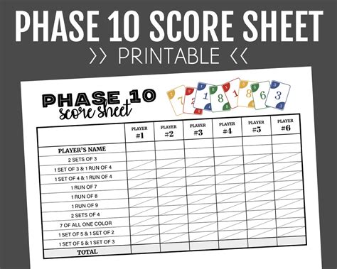 Mastering the Art of Phase Ten Scorekeeping