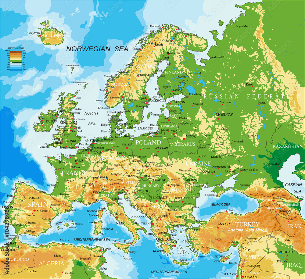 Discover 5 Essential European Physical Maps