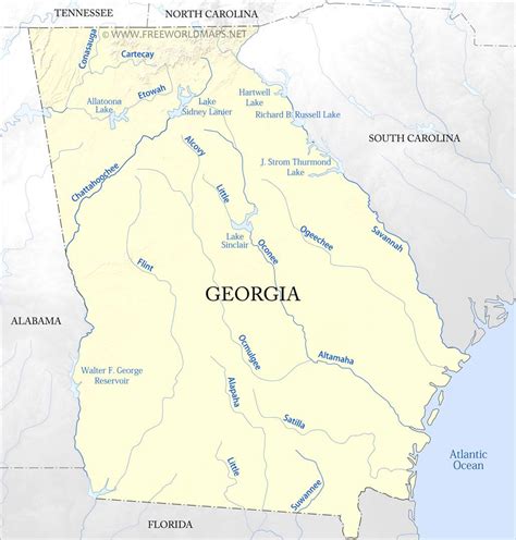 Physical Map Of Georgia Usa Vrogue Co