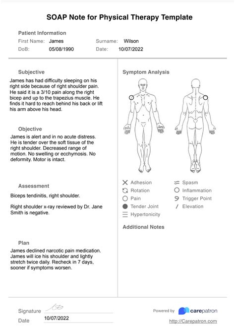 Physical Therapy Soap Note Example Therapy Daily Note Physical Therapy Soap Note Example Therapy Daily Note