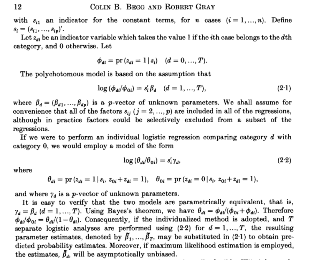 Unraveling Polychotomous Logistic Regression