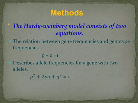 Population Genetics Hardy Weinberg Equilibrium And Non Random Matting Ppt Population Genetics Hardy Weinberg Equilibrium And Non Random Matting Ppt