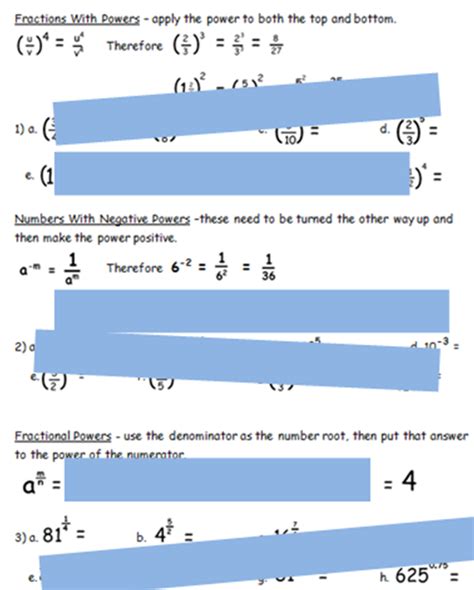 Powers And Indices Preview Powers And Indices Preview