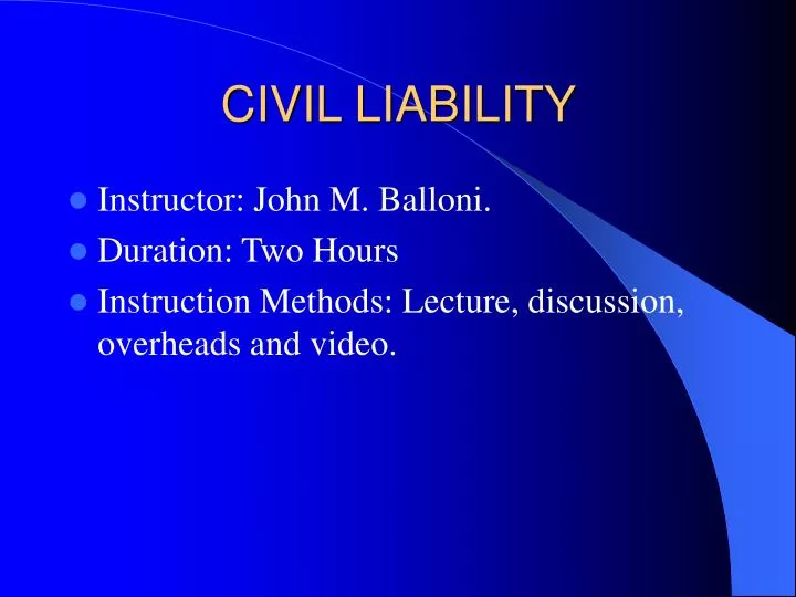 Ppt Civil Liability Powerpoint Presentation Id 4486621 Ppt Civil Liability Powerpoint Presentation Id 4486621