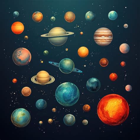 Premium Photo Planets In Our Solar System With Vibrant Colors Premium Photo Planets In Our Solar System With Vibrant Colors