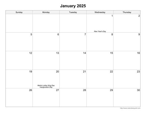 Printable 5 Day Monthly Calendar Calendarsquick