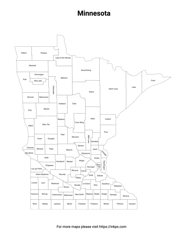 Printable Map Of Minnesota County With Labels Inkpx Printable Map Of Minnesota County With Labels Inkpx