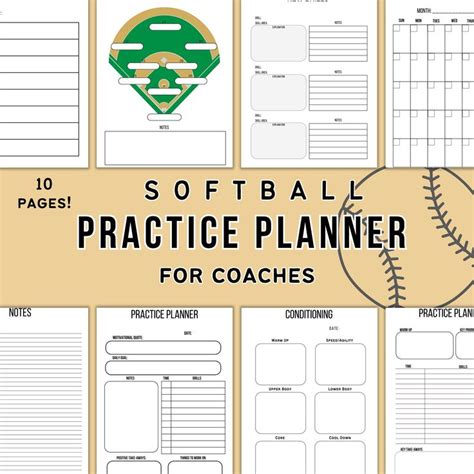 Printable Softball Team Management Planner For Coach And Team Etsy