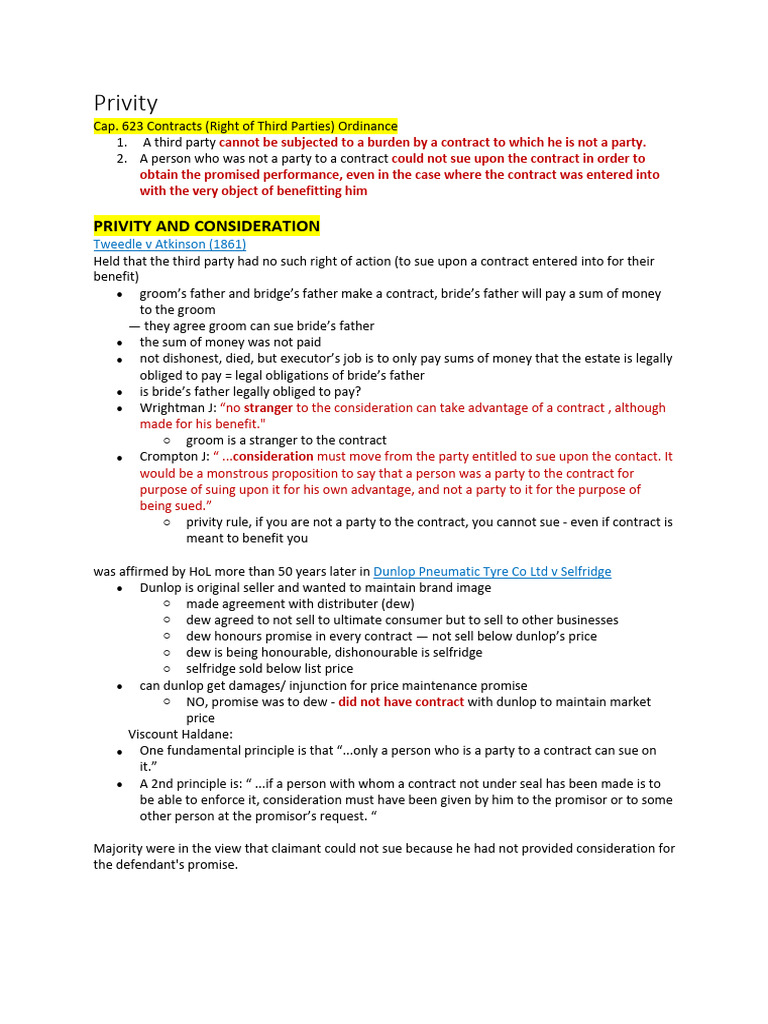 Privity in Contract: 5 Key Insights