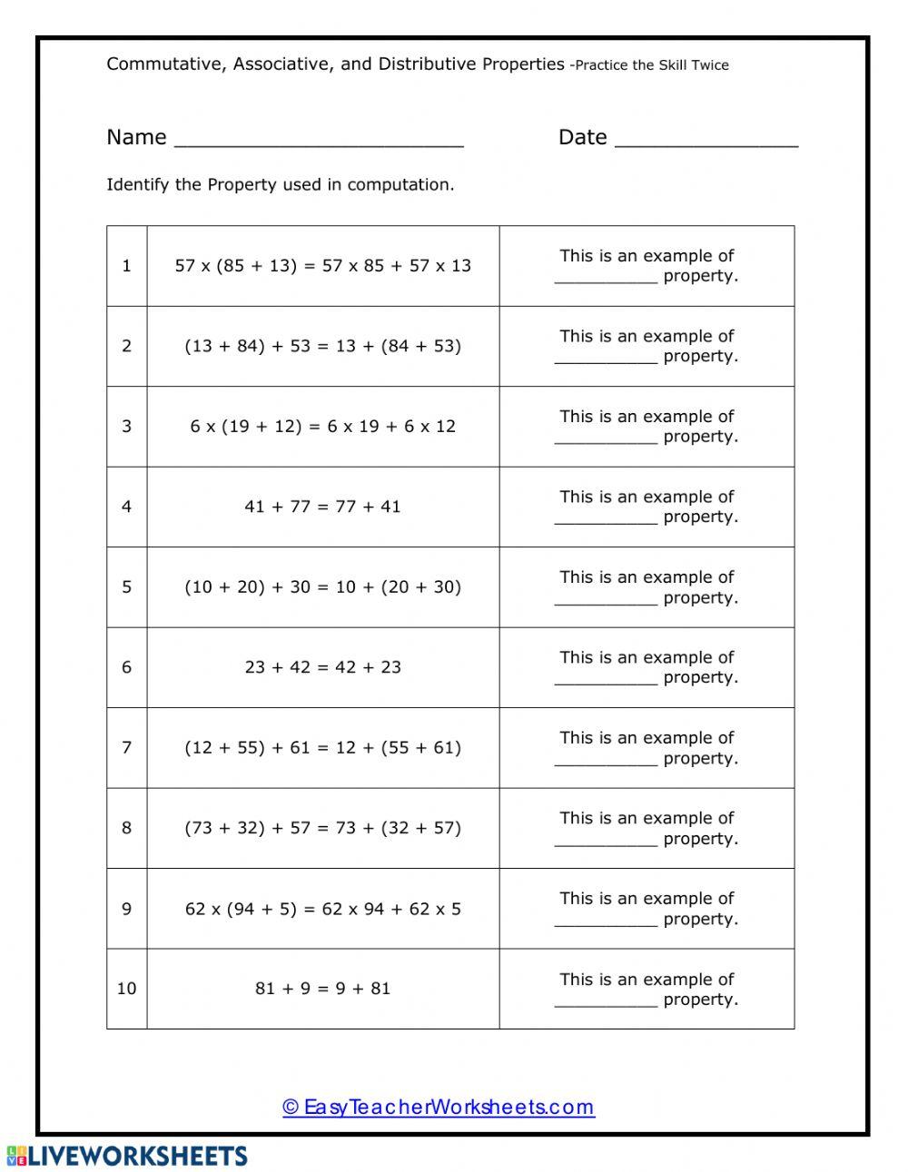Properties Of Rational Numbers Associative Distributive Commutative Properties Of Rational Numbers Associative Distributive Commutative