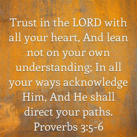 Trust in the Lord's Wisdom