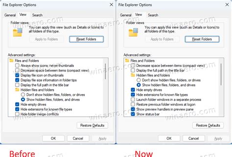 Restore Classic Folder Options In Windows 11 And Change Them In Registry Restore Classic Folder Options In Windows 11 And Change Them In Registry