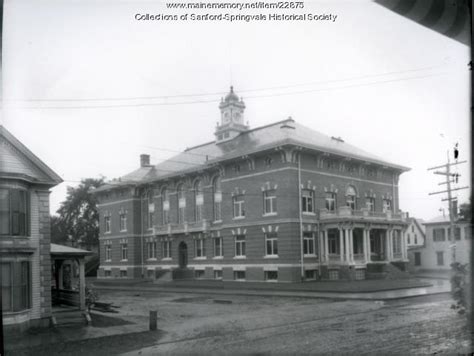 Sanford Town Hall Ca 1910 Maine Memory Network