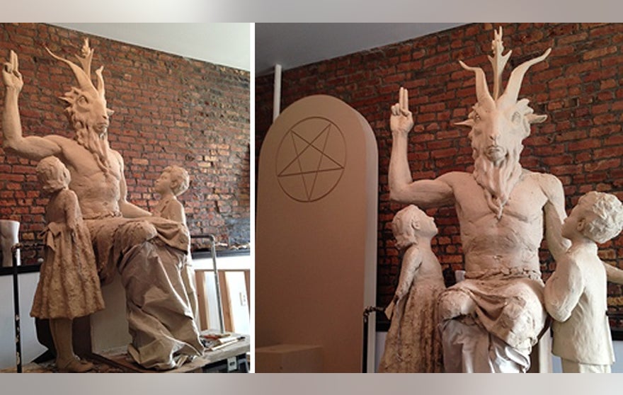 Satanic Temple Of Detroit Celebrates Unveiling Of Baphomet Statue Satanic Temple Of Detroit Celebrates Unveiling Of Baphomet Statue
