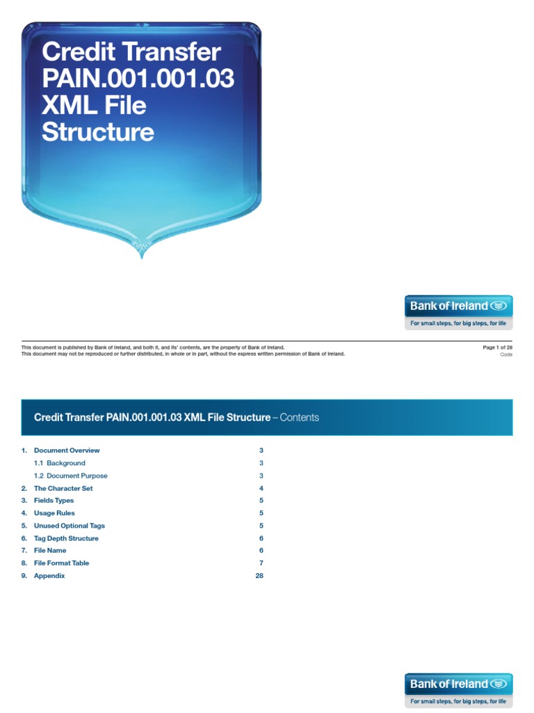 Sepa Credit Transfer Pain 001 001 03 Xml File Structure July 2013 Pdf File Format Identity Sepa Credit Transfer Pain 001 001 03 Xml File Structure July 2013 Pdf File Format Identity