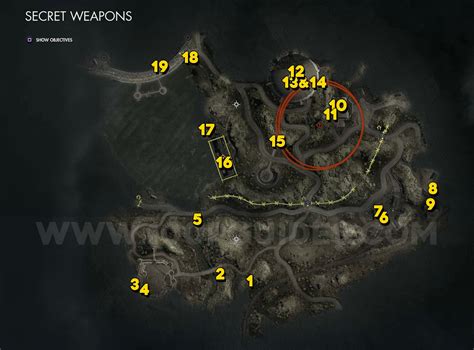 Sniper Elite 5 Secret Weapons Mission 7 All Collectible Locations