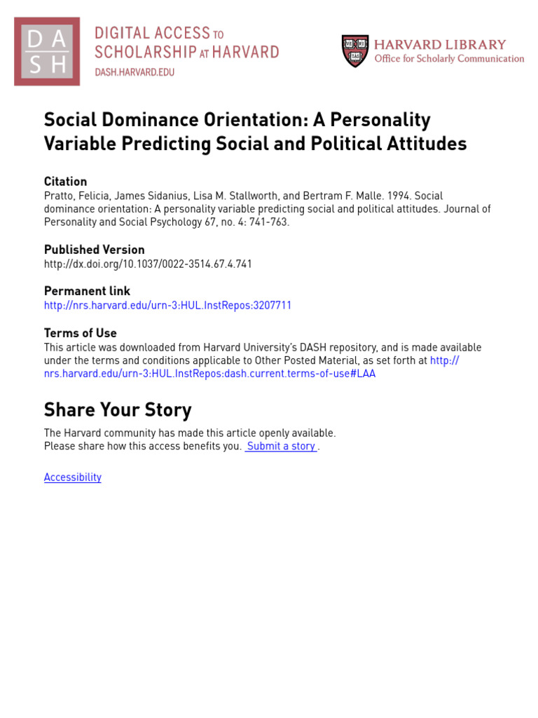 The Real Impact of Social Dominance