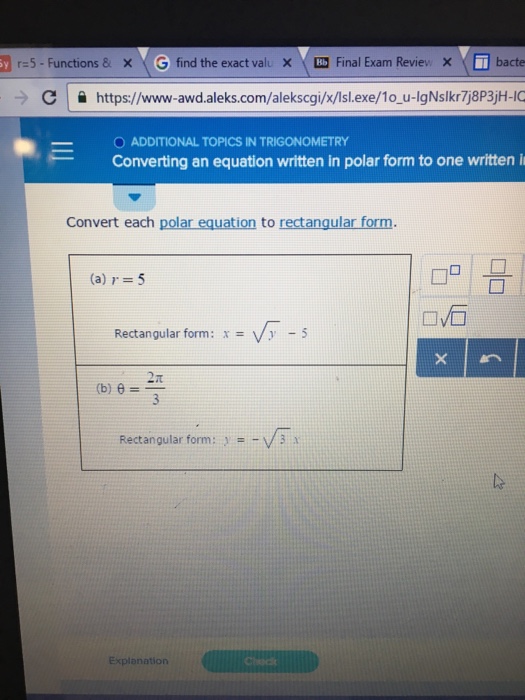 Solved Convert The Rectangular Equation To Polar Form And Chegg Com Solved Convert The Rectangular Equation To Polar Form And Chegg Com