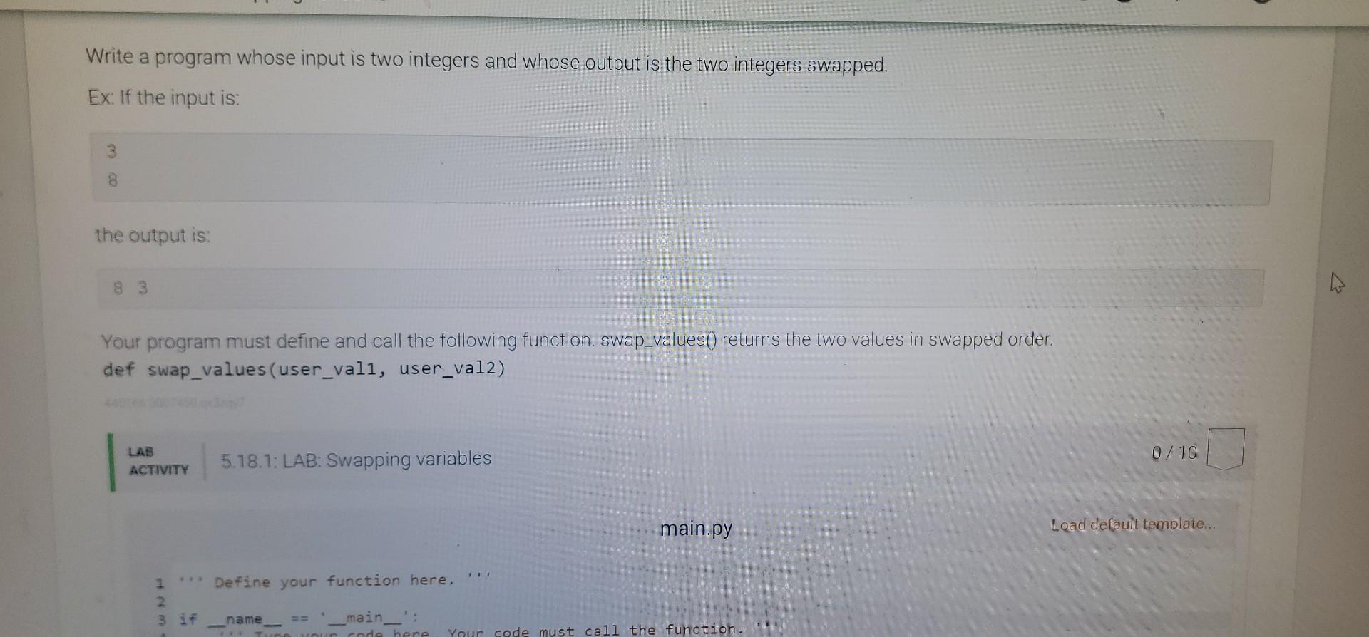 Solved Write A Program Whose Input Is Two Integers Output Chegg Com Solved Write A Program Whose Input Is Two Integers Output Chegg Com