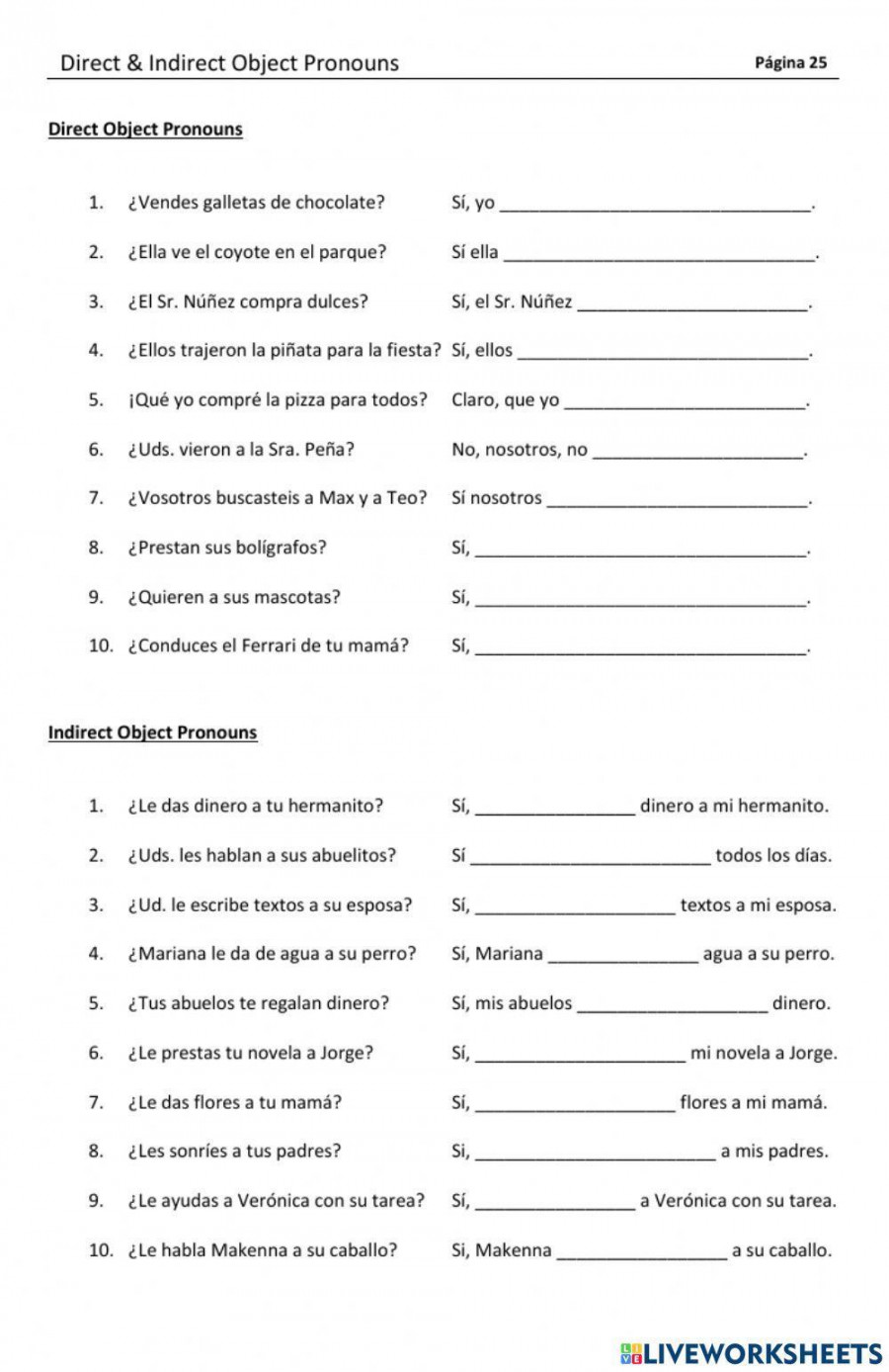 Mastering Spanish Indirect Object Pronouns Mastering Spanish Indirect Object Pronouns