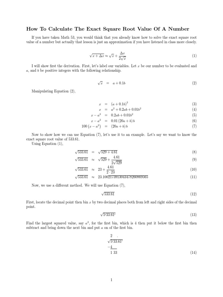 The One Thing About The Square Root Of Zero